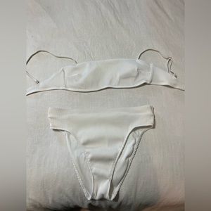 Hollister swim size medium top and large bottom high waisted.